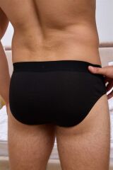 Erkek Lastikli Siyah Bambu Slip