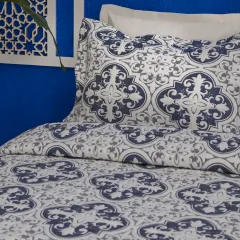 Karaca Home Bluva Çift Kişilik Yatak Örtüsü Takımı Mavi