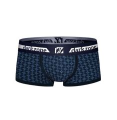 Biyeli Desenli Lacivert Erkek Boxer XL