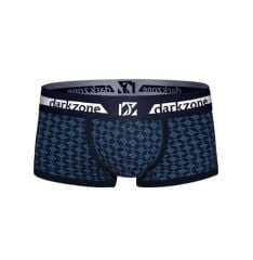 Biyeli Desenli Lacivert Erkek Boxer S