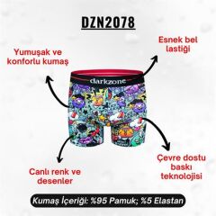 Emoji Desenli Boxer (Dijital Baskılı)