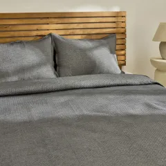 Kaşmir Home Arven Çift Kişilik Yatak Örtüsü Takımı Antrasit