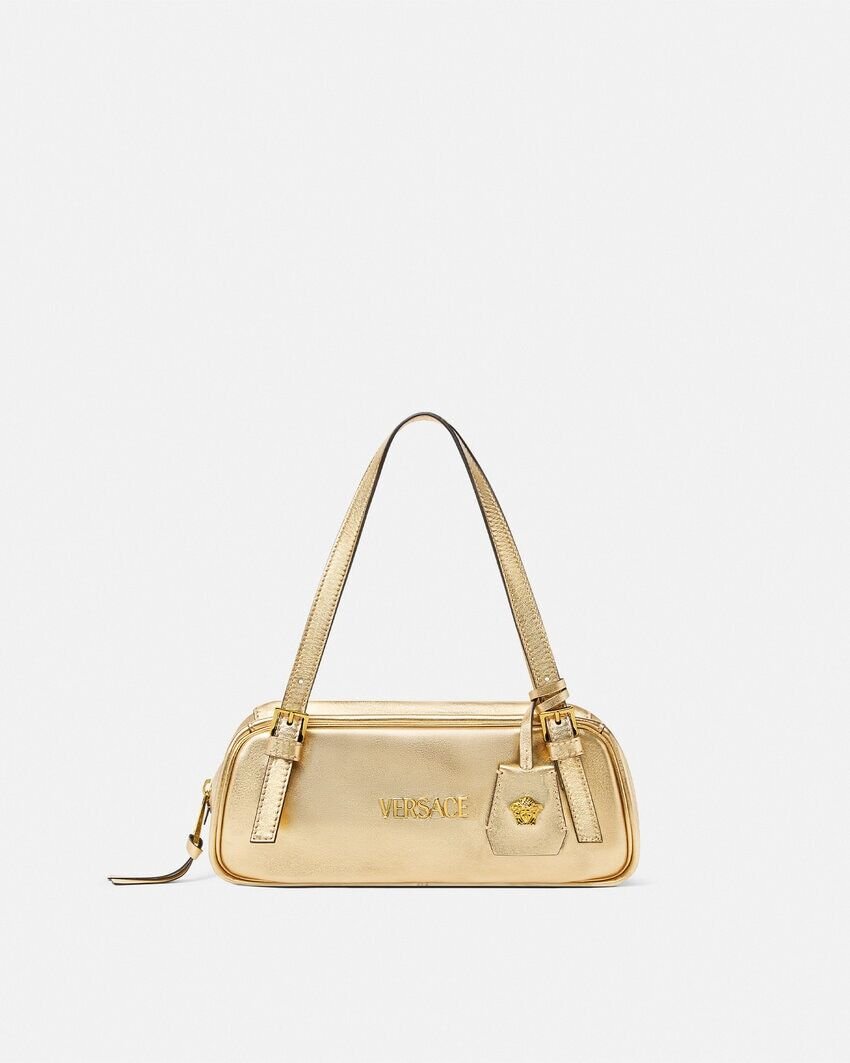 VERSACE TAG BOWLİNG METALİK OMUZ ÇANTASI RENK: Altın