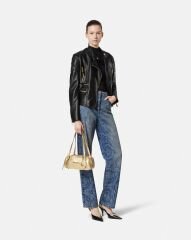 VERSACE TAG BOWLİNG METALİK OMUZ ÇANTASI RENK: Altın