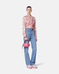 VERSACE TAG BOWLING MINI BAG COLOR:Pink