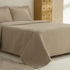 Karaca Home Juno Çift Kişilik Yatak Örtüsü Bej