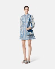 UNDERWATER BAROCCO MEDUSA '95 SMALL HANDBAG COLOR: Blue+White