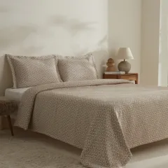 Karaca Home Secret Çift Kişilik Yatak Örtüsü Seti Bej