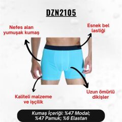 Klasik Turkuaz Erkek Boxer