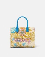 UNDERWATER BAROCCO LA MEDUSA SMALL TOTE BAG COLOR:Light Blue+White