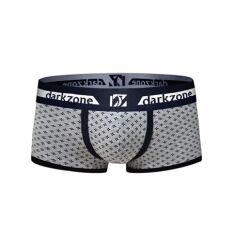 Biyeli Desenli Gri Erkek Boxer XL
