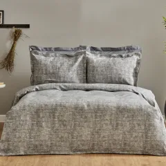 Karaca Home Valerine Çift Kişilik Yatak Örtüsü Seti Gri