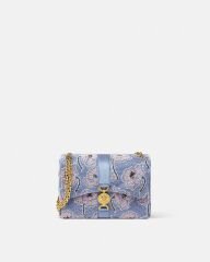 EMBELLISHED KLEIO SHOULDER BAG COLOR: Light Blue