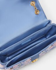 EMBELLISHED KLEIO SHOULDER BAG COLOR: Light Blue