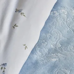 Karaca Home Charleen Çift Kişilik Yatak Örtüsü Mavi