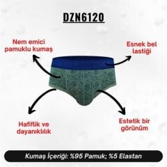 Kurukafa Desenli Yeşil Hipster Erkek Slip