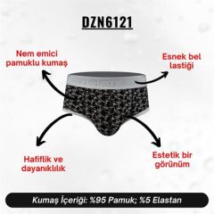 Yıldız Desenli Siyah Hipster Erkek Slip