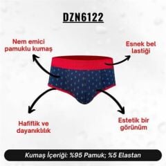 Çam Ağacı Desenli Lacivert Hipster Erkek Slip