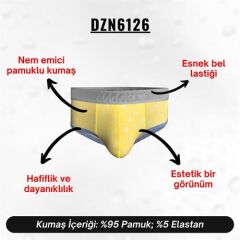Desenli Sarı Hipster Erkek Slip