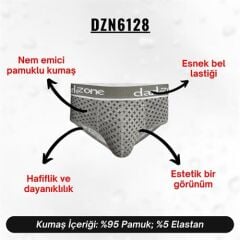 Desenli Gri Hipster Erkek Slip