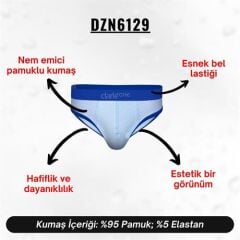 Desenli Mavi Hipster Erkek Slip