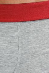 Gri Parçalı Desenli Erkek Boxer