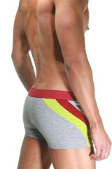 Gri Parçalı Desenli Erkek Boxer