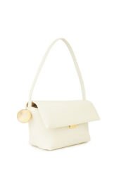 Jacquemus The Rond Carré Cream Women's Leather Bag