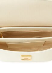 Jacquemus The Rond Carré Cream Women's Leather Bag