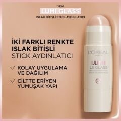 L’Oreal Paris Lumi Glass Islak Bitişli Stick Aydınlatıcı 610 Glassy Pearl Eclat