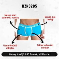 Biyeli Turkuaz Erkek Boxer