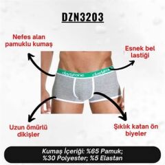 Biyeli Gri Erkek Boxer