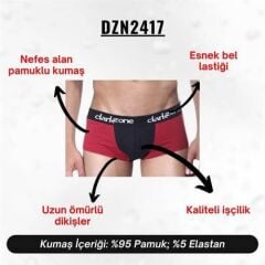 Bordo Erkek Hipster Boxer