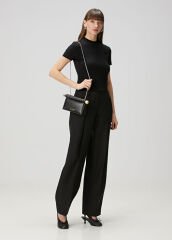 Jacquemus The Small Rond Carré Black Women's Leather Handbag