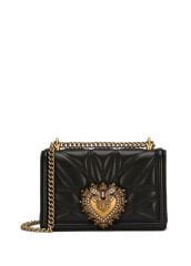 Dolce&Gabbana Medium Devotion Black Women's Leather Bag