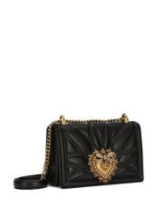 Dolce&Gabbana Medium Devotion Black Women's Leather Bag