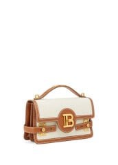 Balmain B-Buzz 24 Beige Brown Women's Shoulder Bag