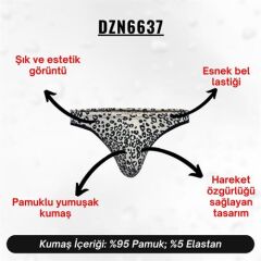 Leopar Desenli Erkek Tanga