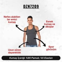 Antrasit Pamuklu Erkek Atlet