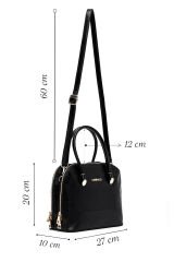 Women's Black Long Strap Classic Handbag