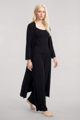 Akbeniz Uzun Kimono 3'lü Takım Siyah
