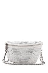 Women's Black Long Strap Stone Crossbody Bag