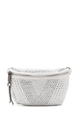 Women's Black Long Strap Stone Crossbody Bag