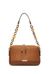 Women's Brown Long Strap Shoulder Bag