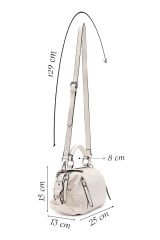 Women's White Long Shoulder Bag