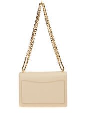 Dolce&Gabbana Cream Logo Women's Leather Shoulder Bag