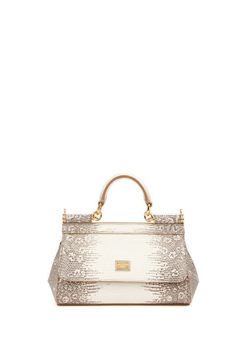Dolce&Gabbana Sicily White Women's Leather Shoulder Bag