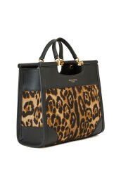Dolce&Gabbana Small Sicily Tote Leopard Women's Bag