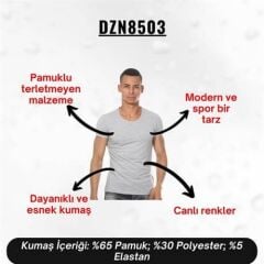 Bisiklet Yaka Gri Erkek T-Shirt