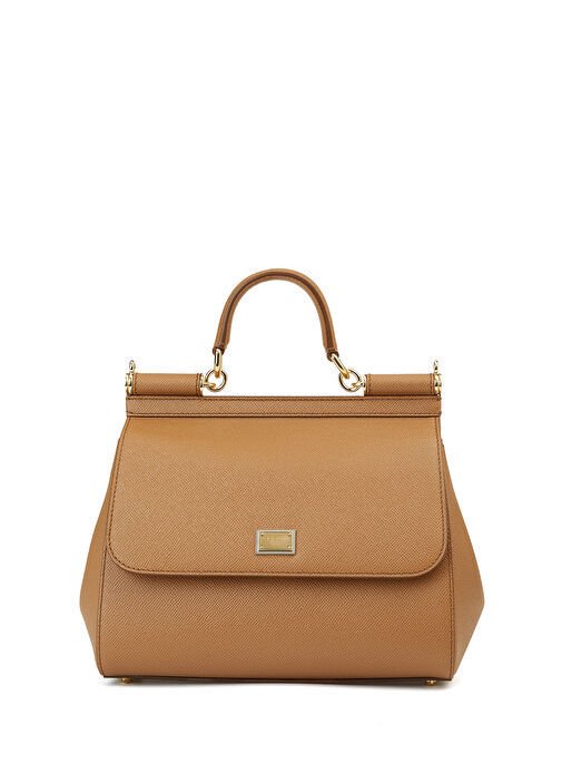 Dolce&Gabbana Large Sicily Caramel Women's Leather Bag